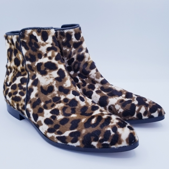 J. Crew Calf Hair and Leather Leopard Print Booties, size 6.5 - Picture 10 of 16